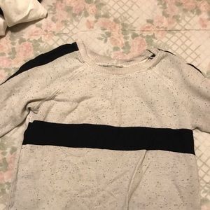 Black and cream top shop long sleeve crop top.